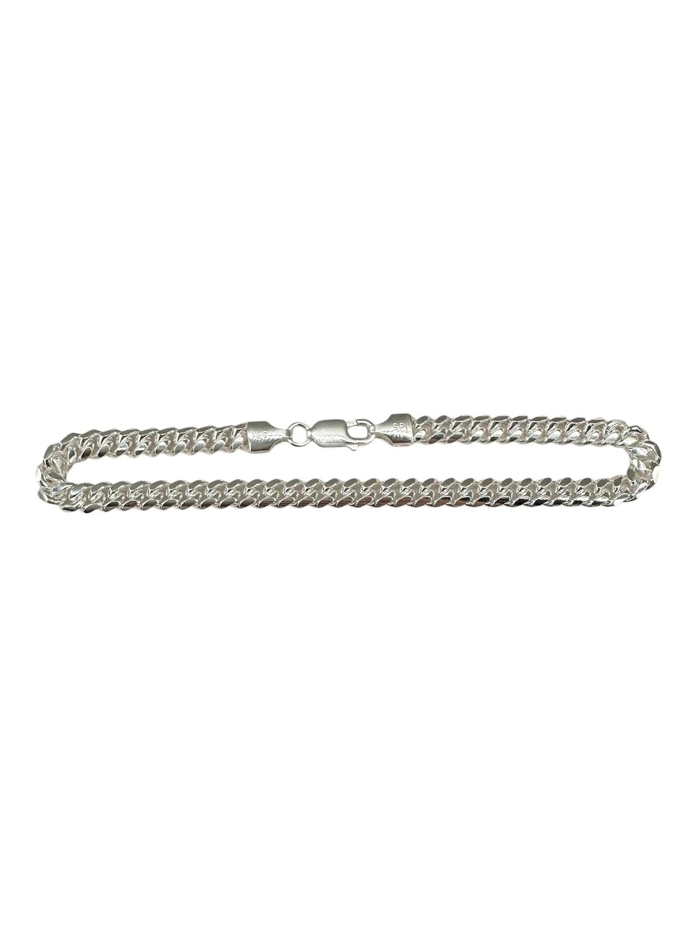 Cuban Bracelet Sterling Silver 8in 5mm Lobster Clasp New
